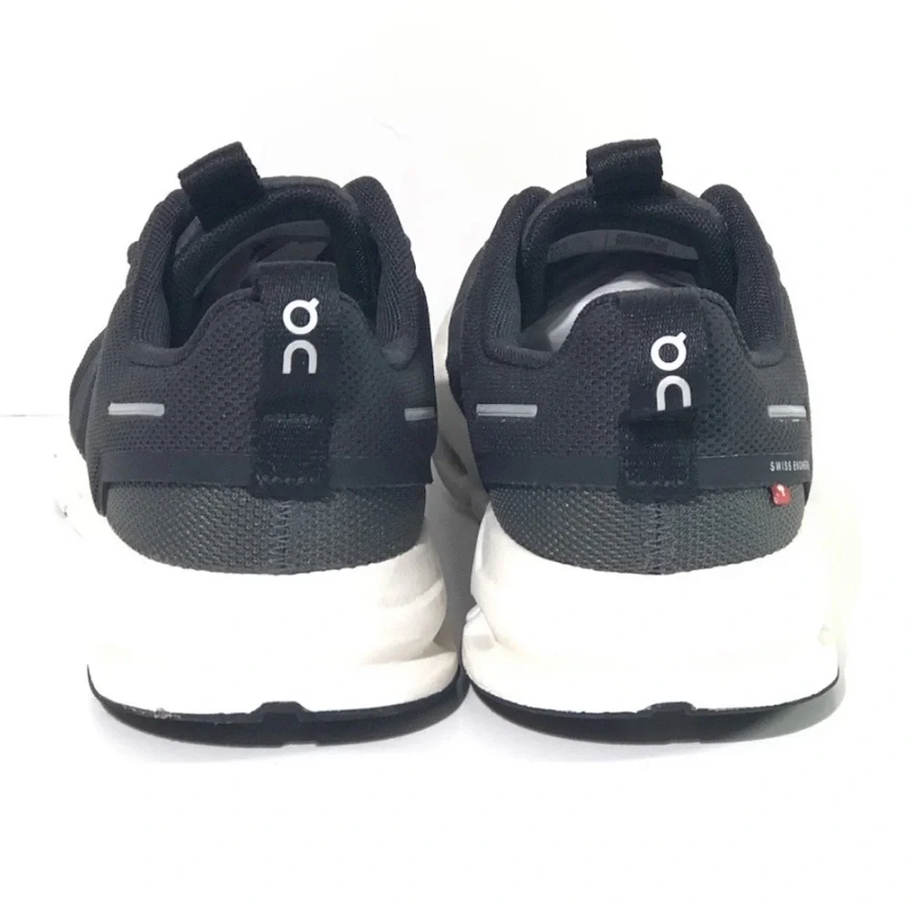 On Cloud 5 Running Shoes Woman’s Black White CloudTec Sneakers